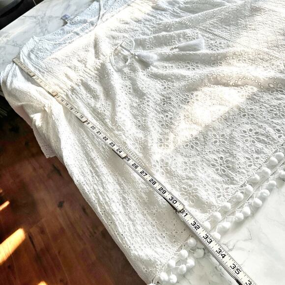 Tommy Bahama White Eyelet Lace Tie Waist Swim Coverup women’s size large/XL - Picture 11 of 12